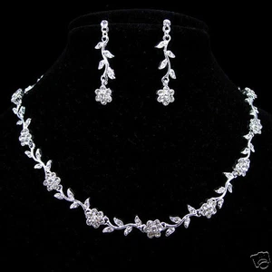 Bellissimo set cristalli austriaci matrimonio foglia fiore piccolo - Foto 1 di 1