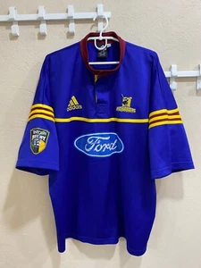 Highlanders 2000 Home Rugby Union Shirt Adidas Vintage Jersey Size XX - Picture 1 of 10