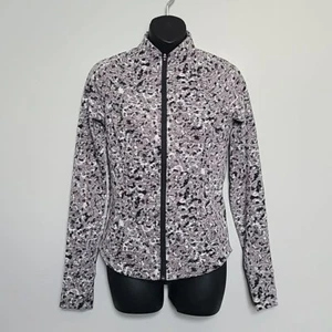 Giacca Saluto Athleta XS smussata stampa animale motivo grigi rosa nero - Foto 1 di 4