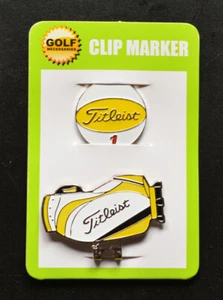 Titleist Clip Marcador Amarillo CM30 Envío Gratis con Número de Seguimiento NUEVO - Imagen 1 de 8