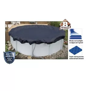 BLUE WAVE WC704-4 ABOVE GROUND ROUND POOL WINTER COVER NAVY BLUE - Picture 1 of 4