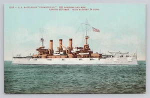 Acorazado estadounidense "Connecticut" c1910 - Serie de postales Mitchell #1268 postal - Imagen 1 de 1