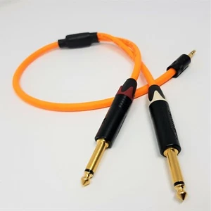 Mini conector estéreo de 3,5 mm a 6,35 mm audio cable auxiliar furgoneta Damme plomo profesional naranja 3M - Imagen 1 de 8