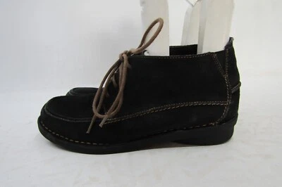Clarks Collection Mujer Talla 8.5 W Negro Gamuza Cordones Botines Botín Foto 1 de 4