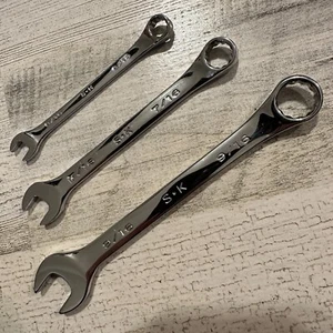 SK USA SAE Combination Wrench Set 12 Point 5/16", 7/16" & 9/16" - Picture 1 of 8