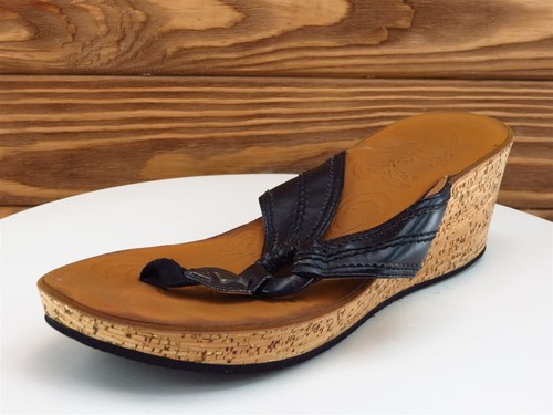 Clarks taglia 9 M sandalo donna infradito pelle nero