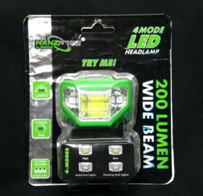 Promier 4 Mode Head Light Multi Light Mode 200 Lumen Wide Beam  Foto 1 de 4