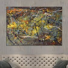 64”X44” Pollock/ Richter style canvas ￼painting Acrylic,Abstract, Modern,X Large