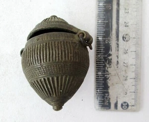 Lisu Hill Tribe Brass Tobacco Tin / Snuff Box 19thc - Picture 1 of 6