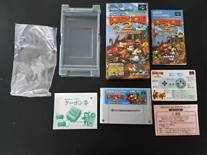 Nintendo Super Famicom SFC Donkey Kong Country 2 Completo CIB Importación Japonesa - Imagen 1 de 3