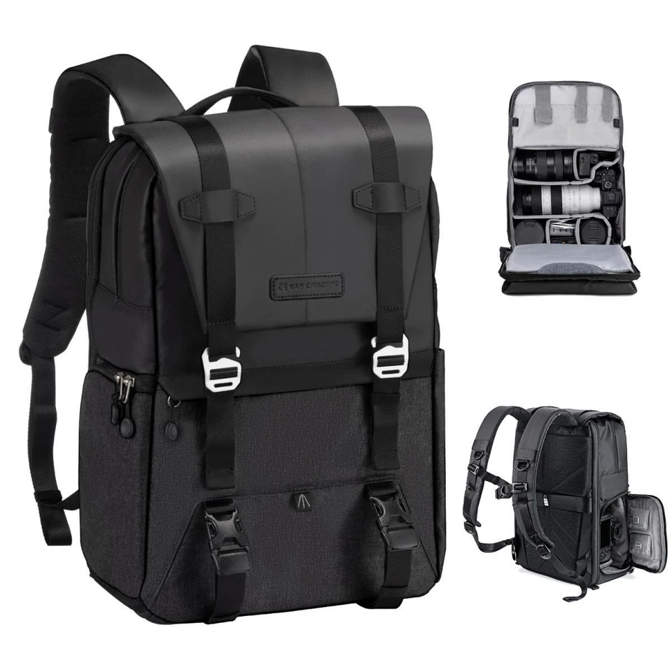K&F Concept Backpack 20L Black Travel Backpack for Outdoor Photography Waterp... - Image 1 of 4