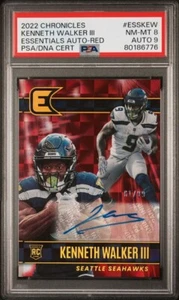 2022 Chronicles Kenneth Walker III Red Essentials Rookie Auto RC /99 Seahawks - Picture 1 of 3