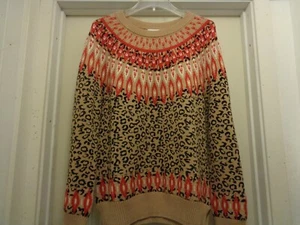 TRENDING SOUTH AMERICAN ANIMAL STYLED BIG SWEATER BY CHARTER CLUB X LG - Picture 1 of 8
