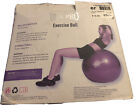 Usa Pro Gym Fitness Massage Exercise Ball 65Cm Purple Yoga With Pump