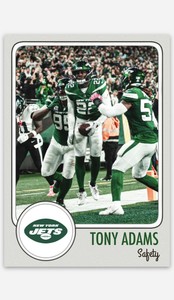 Tony Adams Custom New York Jets Football Card ACEO
