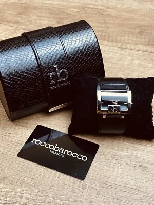 Красивые винтажные женские часы Roccobarocco черный тон #7202 - Изображение 1 из 4