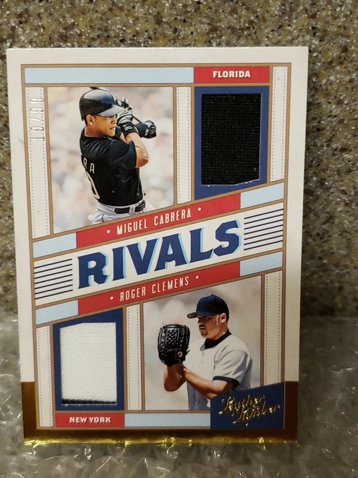 🌟SUPER🌟STARS🌟 M.CABRERA🤩R.CLEMENS🤩GAME USED💥MATERIAS☆ LIMITED ED🥸19/99🤑 - Image 1 of 4