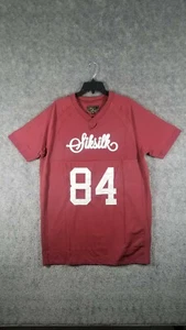 SikSilk Men Sz XXL Stretch Sports Tee Burgundy/White NWT Baseball Collar Mesh - Picture 1 of 9