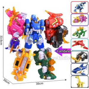 Miniforce SUPER DINO SEVEN 7 Dinosaurs Rangers Integration Transform Robot Giocattolo - Foto 1 di 12