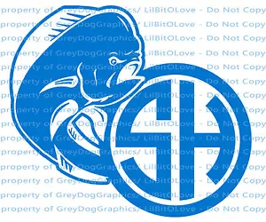 Calcomanía de vinilo personalizada con monograma de pesca Mahi Mahi pegatina de delfines peces - Imagen 1 de 21