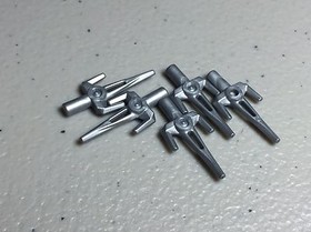 LEGO LOT of 5 Flat Silver Minifig Weapon Sai Ninjago Weapons 70728