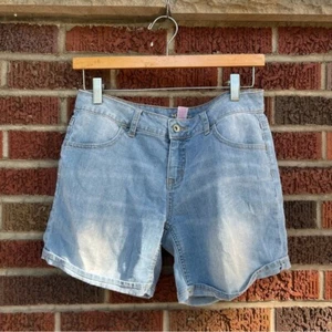Justice Light Blue Mid Thigh Jean Shorts - Picture 1 of 2