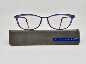 Lindberg No. 020/60A2 9701 77 Purple Strip Titanium Eyeglasses Frame w/ Case - Picture 1 of 16