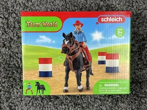 Schleich Farm World 3-Barrel Rodeo Racing Playset - Cowgirl Toy... - Picture 1 of 4