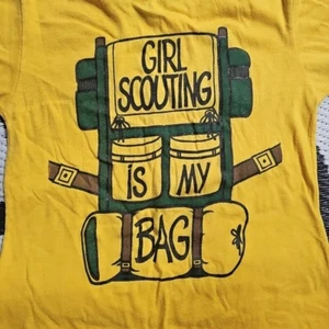 Vintage 80s Women's XS/S Girl Scouts Scouting is My Bag t-shirt - Picture 1 of 7