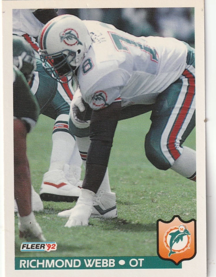 FREE SHIPPING-MINT-1992 Fleer Richmond Webb #237 PLUS DOLPHINS BONUS CARDS - Image 1 of 1