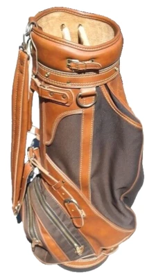 HOT-Z GOLF BAG - FAUX LEATHER - 6 WAY DIVIDER - 4 POCKETS - NO RAIN COVER - Image 1 of 4