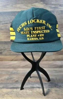 Sombrero de Camionero Vintage 3 Rayas Camuflado Snapback Zorro Carne Armario Hecho en EE. UU. Foto 1 de 4