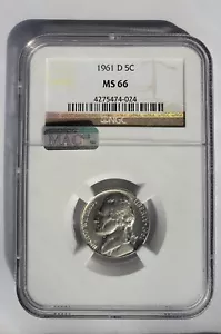 1961 D Jefferson Nickel NGC & MAC MS66 ***Rev Tye's Coin Stache*** #4024321 - Bild 1 von 4