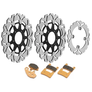 for Kawasaki Front Rear Brake Discs Rotors Pads ZX-10R Ninja 1000 2008-2010 2009 - Picture 1 of 13