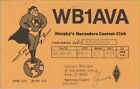 amateur ham radio QSL postcard WB1AVA Virginia McGivern 1981 Avon Connecticut