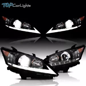 VLAND Black Full LED Headlights For 2010 2011 2012 Lexus ES350 Headlamps L+R - Picture 1 of 13