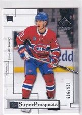 2022-23 UD SP GAME USED 2001 SUPER PROSPECTS CROSSOVER JURAJ SLAFKOVSKY 125/999