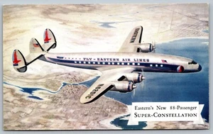 Airline Issue Eastern Airlines New Super-Constellation Jet Airliner Postcard M3 - Picture 1 of 2