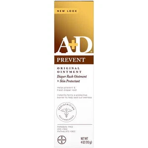 Pommade originale contre les éruptions cutanées A + D + protection de la peau, hydratant pour la peau de bébé, 4 oz - Photo 1 sur 13