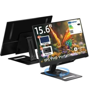 Ingnok 15.6'' FHD IPS Portable Monitor – Ultra Slim External Screen with USB ... - Picture 1 of 9