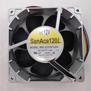 1 PCS Sanyo Fan 9GL1212V1J03 DC12V 1.9A 12038 12CM 4 wire Aluminum Frame Fan - Picture 1 of 3