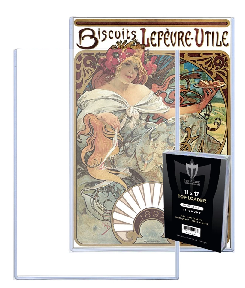 100 Max Pro 11X17 Art Print Toploaders Top Load Holders Poster Menu Photo Holder - Image 1 of 1