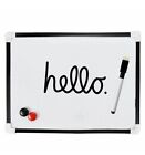 A4 Dry Wipe Magnetic Whiteboard Mini Office Notice Memo White Board Pen & Eraser