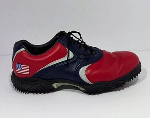 FootJoy Custom Golf Shoes Contour Series MyJoys Red White & Blue Size 10 USA - Picture 1 of 10