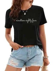 2024 nineteen Graphic T-Shirt Women Summer Minimalist design Short Sleeves Fashi - Picture 1 of 3