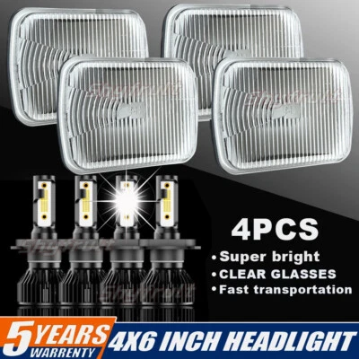 4pcs 4X6" LED Headlights Fit Buick Electra 1975 1976 1977 1978 1979 1980 1981-90 Foto 1 de 4