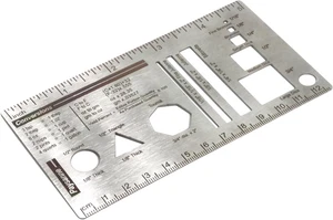 Culinary Ruler Stainless Streel Mini Cutting Reference Template Cooking Measurem - Picture 1 of 12