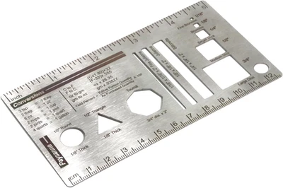 Culinary Ruler Stainless Streel Mini Cutting Reference Template Cooking Measurem - Image 1 of 4