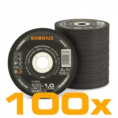 RHODIUS Trennscheibe XT85 100 Stück Ø 125 mm für Edelstahl, Stahl, Metall - Bild 1 von 4