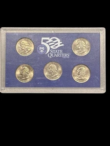 1999 D Proof State Clad Quarter 5 Coin Set - Coins Only - In Case, No Box or COA - Picture 1 of 12